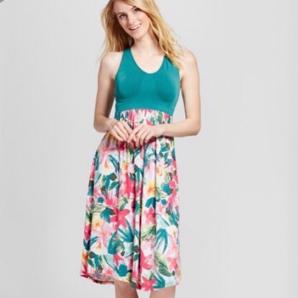 Gilligan & O'Malley Other - GILLIGAN & O’MALLEY Teal and Floral Mid-Length Nightgown/Dress, Size L.